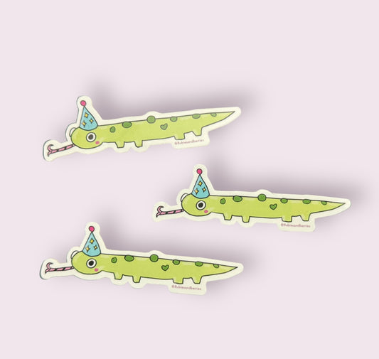 Gecko party sticker